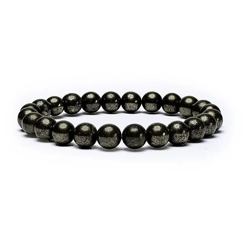 BUDDHY armband pyriet – elastisch – kralen 8 mm BUDDHY armband pyriet – elastisch – kralen 8 mm