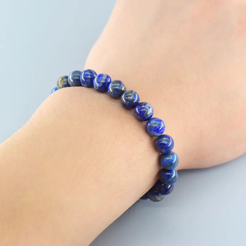 BUDDHY armband blauw – lapis lazuli armband – kralen 8 mm BUDDHY armband blauw - lapis lazuli armband – kralen 8 mm - Afbeelding 4