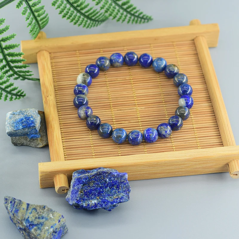 BUDDHY armband blauw – lapis lazuli armband – kralen 8 mm BUDDHY armband blauw - lapis lazuli armband – kralen 8 mm - Afbeelding 2