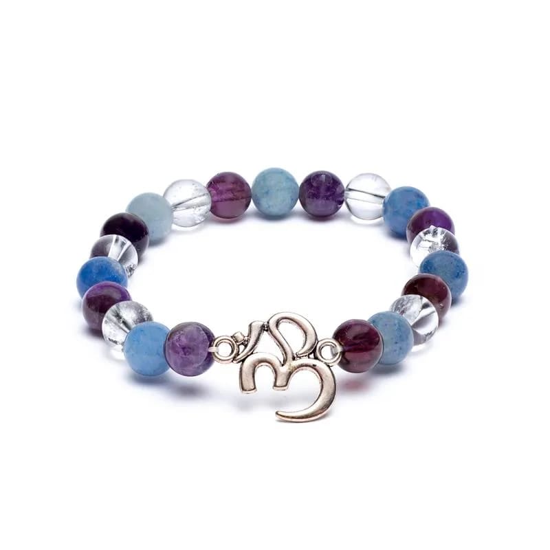 BUDDHY armband amethist – aventurijn – bergkristal – om BUDDHY armband amethist – aventurijn – bergkristal – om