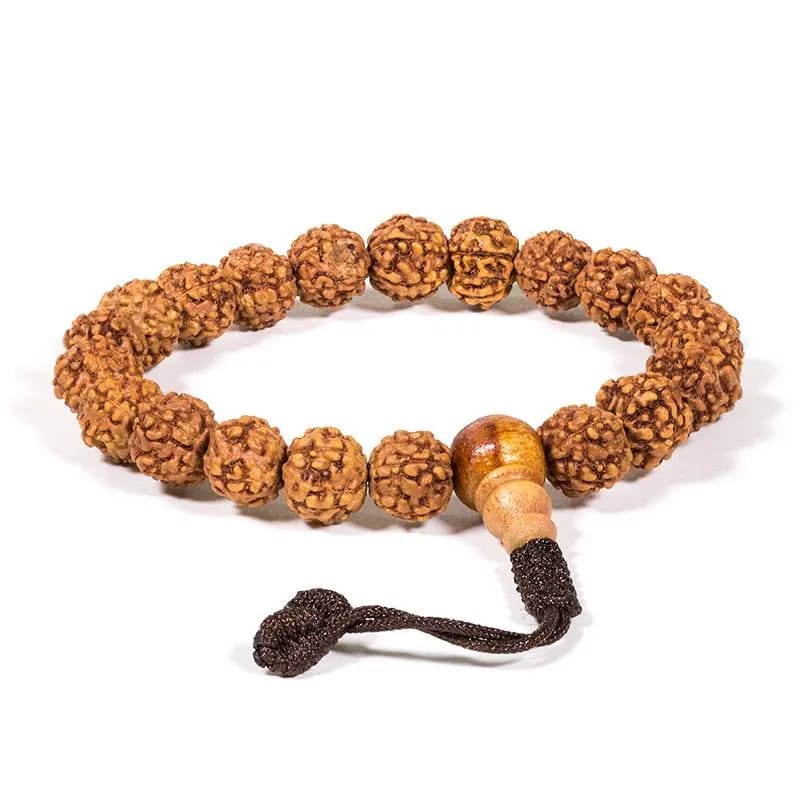 BUDDHY rudraksha armband met 21 rudrakshazaden van 8 mm BUDDHY rudraksha armband met 21 rudrakshazaden van 8 mm