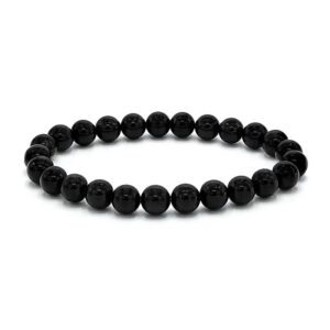 BUDDHY armband voor brede pols met zwarte toermalijn BUDDHY armband voor brede pols met zwarte toermalijn